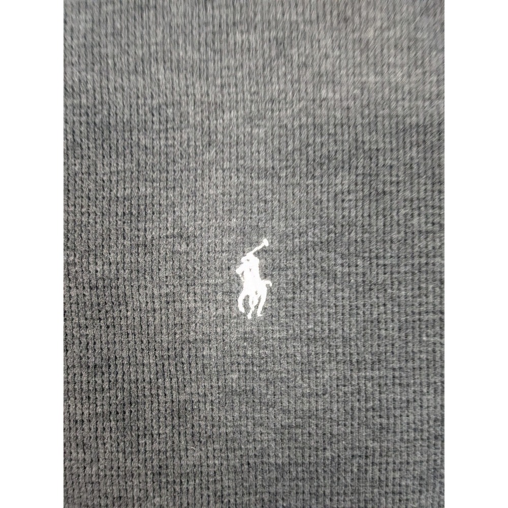 Polo Ralph Lauren Waffle Knit T Shirt Mens Size XL Gray Long Sleeve - Picture 2 of 8